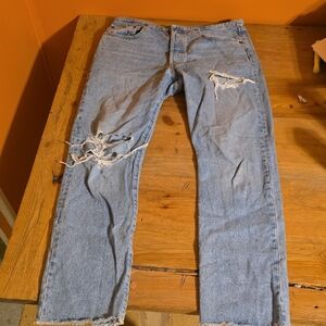 Levi's Light Blue Ripped Jeans